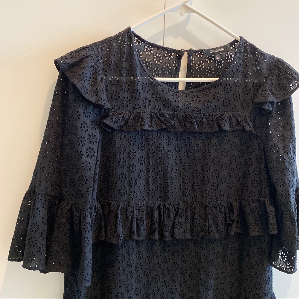 💥SALE💥 Madewell Waterlily Ruffle Eyelet Dress - Picture 7 of 9